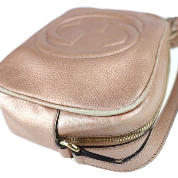 Gucci Soho Shoulder Bag Leather Pink Tassel - Picture 5 of 9